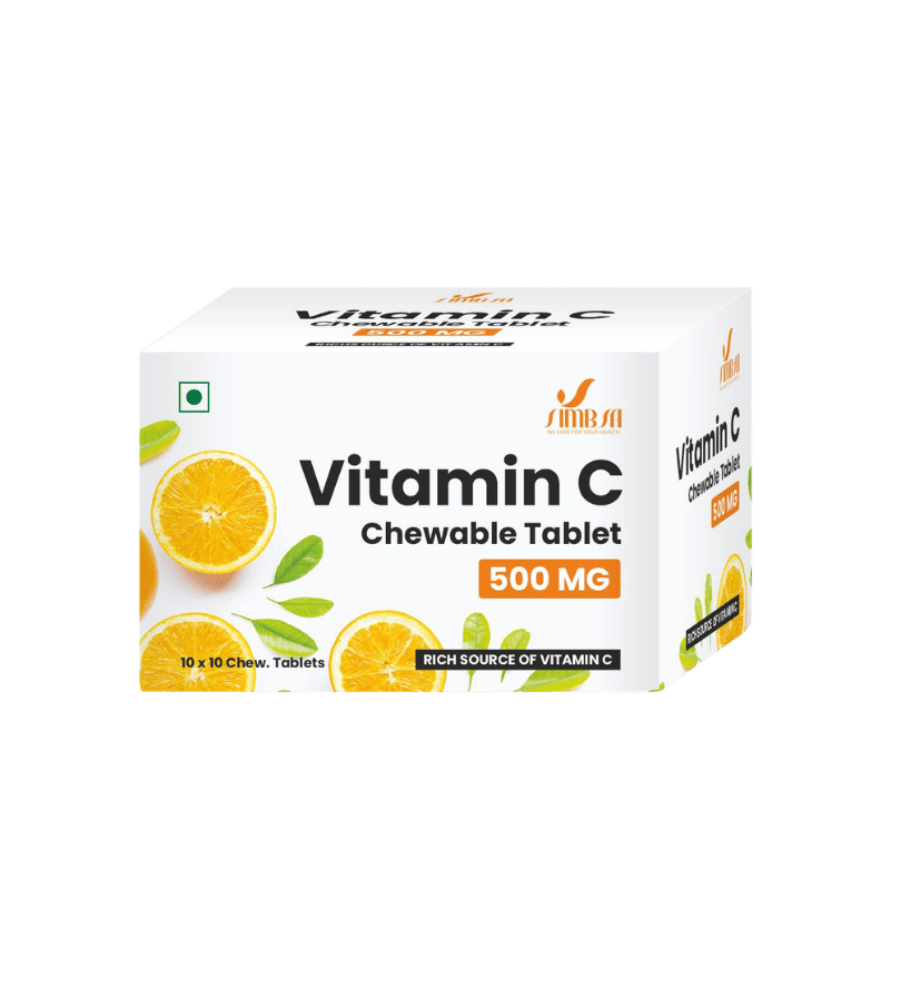 Vitamin C 500 mg Chewable Tablets (10×10 Tablets)