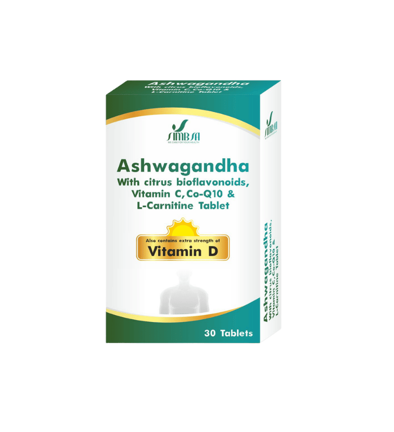 Ashwagandha with Citrus Bioflavonoids, Vitamin C, Co-Q10 & L-Carnitine Tablets