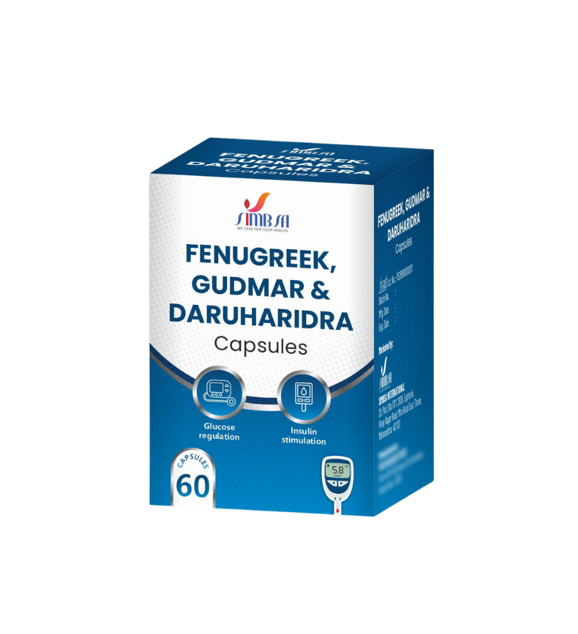Fenugreek, Gudmar & Daruharidra Capsules (60 Capsules)