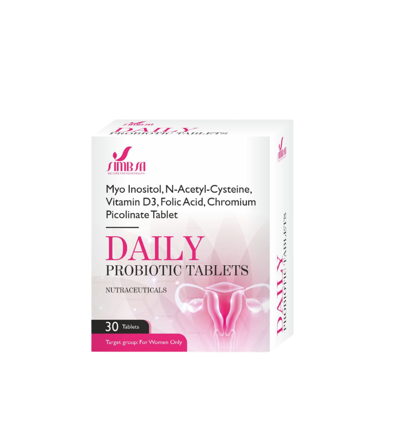 Daily Probiotic Tablets with Myo Inositol, NAC, Vitamin D3 & Folic Acid